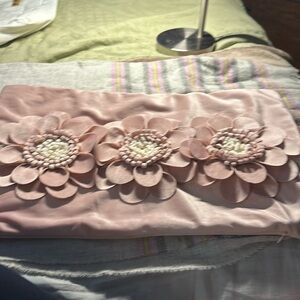 Pretty Pink Floral Pillow Cover